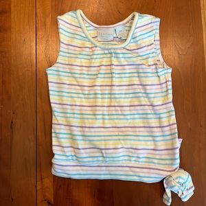 Free w/ any purchase! Striped tank top with bow tie detail on the side.